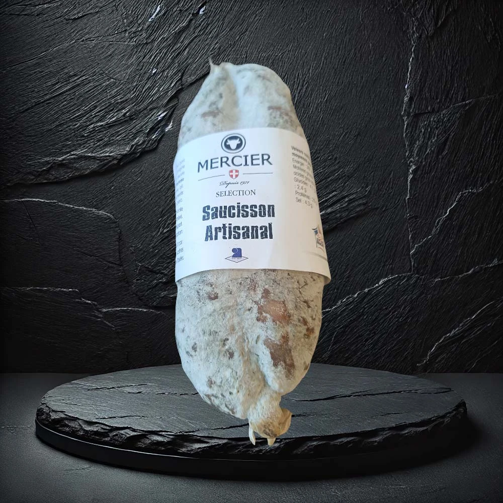 Saucisson sec pur porc nature – Maison Mercier | 300 g
